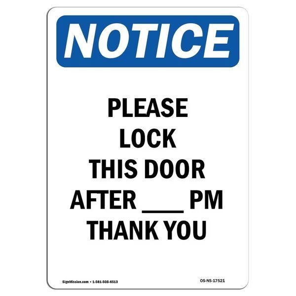 Safety Sign, OSHA Notice, 24